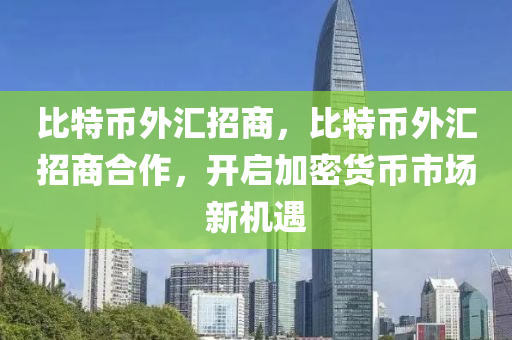 比特币外汇招商，比特币外汇招商合作，开启加密货币市场新机遇