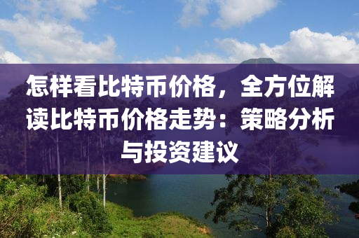 怎样看比特币价格，全方位解读比特币价格走势：策略分析与投资建议