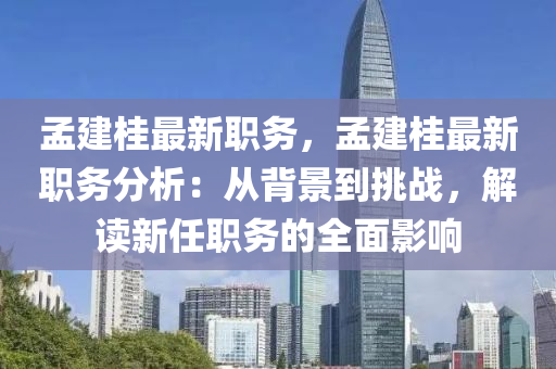 孟建桂最新职务，孟建桂最新职务分析：从背景到挑战，解读新任职务的全面影响