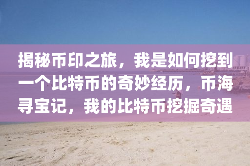 揭秘币印之旅，我是如何挖到一个比特币的奇妙经历，币海寻宝记，我的比特币挖掘奇遇