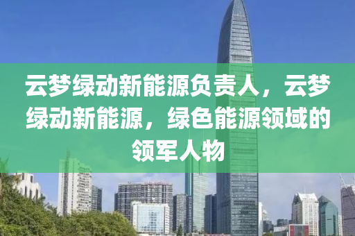 云梦绿动新能源负责人，云梦绿动新能源，绿色能源领域的领军人物