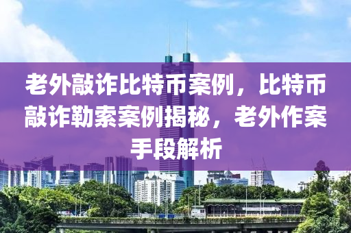 老外敲诈比特币案例，比特币敲诈勒索案例揭秘，老外作案手段解析