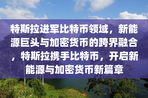 特斯拉进军比特币领域，新能源巨头与加密货币的跨界融合，特斯拉携手比特币，开启新能源与加密货币新篇章