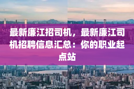 最新廉江招司机，最新廉江司机招聘信息汇总：你的职业起点站