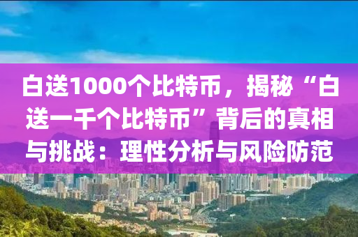 白送1000个比特币，揭秘“白送一千个比特币”背后的真相与挑战：理性分析与风险防范