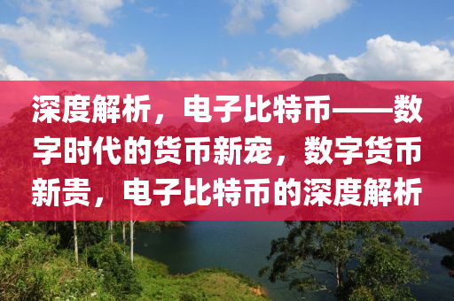 深度解析，电子比特币——数字时代的货币新宠，数字货币新贵，电子比特币的深度解析