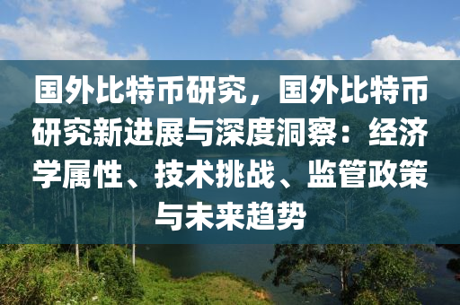 国外比特币研究，国外比特币研究新进展与深度洞察：经济学属性、技术挑战、监管政策与未来趋势