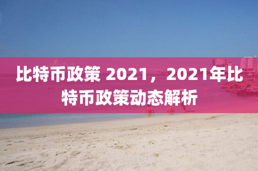 比特币政策 2021，2021年比特币政策动态解析