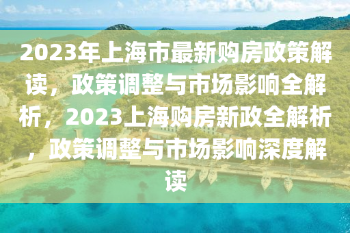 2023年上海市最新购房政策解读，政策调整与市场影响全解析，2023上海购房新政全解析，政策调整与市场影响深度解读