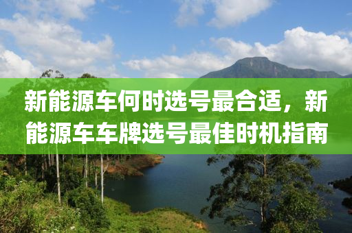 新能源车何时选号最合适，新能源车车牌选号最佳时机指南