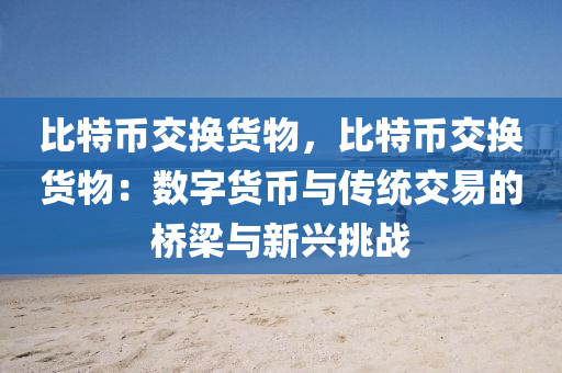 比特币交换货物，比特币交换货物：数字货币与传统交易的桥梁与新兴挑战