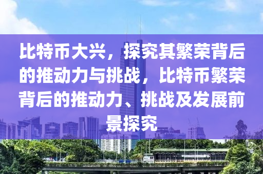 比特币大兴，探究其繁荣背后的推动力与挑战，比特币繁荣背后的推动力、挑战及发展前景探究