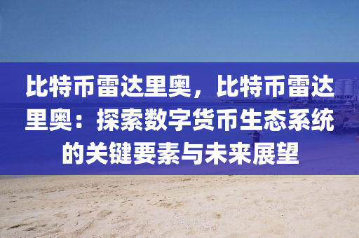 比特币雷达里奥，比特币雷达里奥：探索数字货币生态系统的关键要素与未来展望