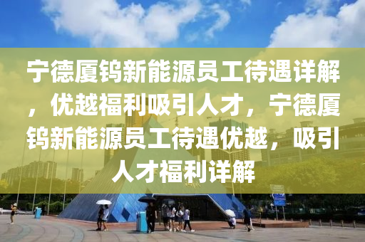 宁德厦钨新能源员工待遇详解，优越福利吸引人才，宁德厦钨新能源员工待遇优越，吸引人才福利详解