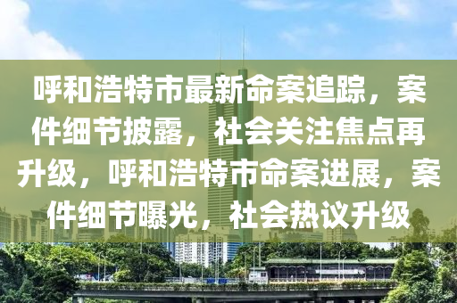 呼和浩特市最新命案追踪，案件细节披露，社会关注焦点再升级，呼和浩特市命案进展，案件细节曝光，社会热议升级