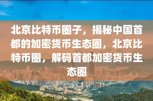 北京比特币圈子，揭秘中国首都的加密货币生态圈，北京比特币圈，解码首都加密货币生态圈