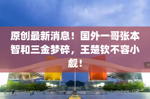 原创最新消息！国外一哥张本智和三金梦碎，王楚钦不容小觑！