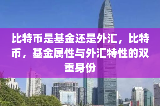 比特币是基金还是外汇，比特币，基金属性与外汇特性的双重身份