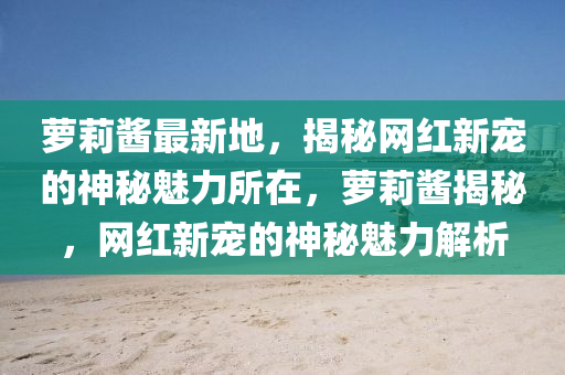 萝莉酱最新地，揭秘网红新宠的神秘魅力所在，萝莉酱揭秘，网红新宠的神秘魅力解析