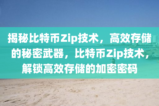 揭秘比特币Zip技术，高效存储的秘密武器，比特币Zip技术，解锁高效存储的加密密码