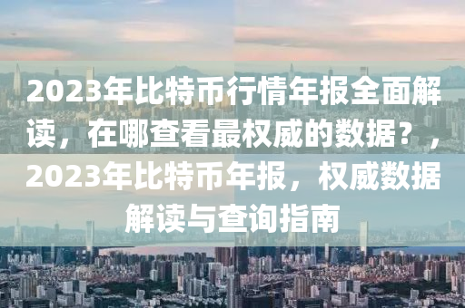 2023年比特币行情年报全面解读，在哪查看最权威的数据？，2023年比特币年报，权威数据解读与查询指南