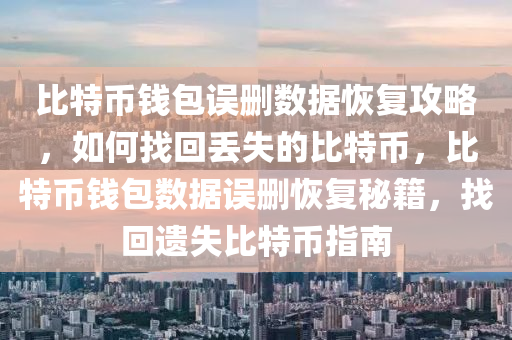 比特币钱包误删数据恢复攻略，如何找回丢失的比特币，比特币钱包数据误删恢复秘籍，找回遗失比特币指南