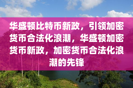 华盛顿比特币新政，引领加密货币合法化浪潮，华盛顿加密货币新政，加密货币合法化浪潮的先锋