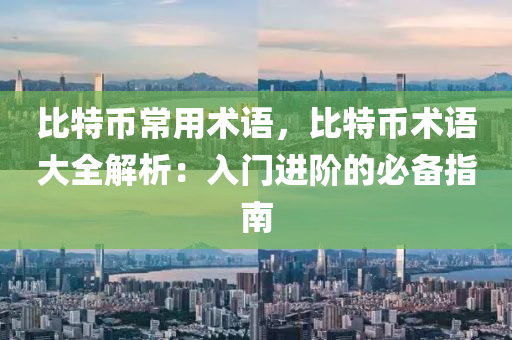 比特币常用术语，比特币术语大全解析：入门进阶的必备指南