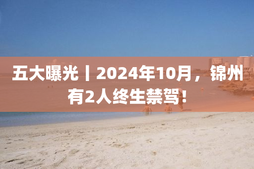 五大曝光丨2024年10月，锦州有2人终生禁驾！