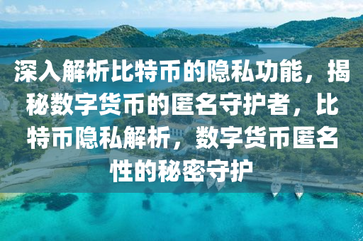 深入解析比特币的隐私功能，揭秘数字货币的匿名守护者，比特币隐私解析，数字货币匿名性的秘密守护