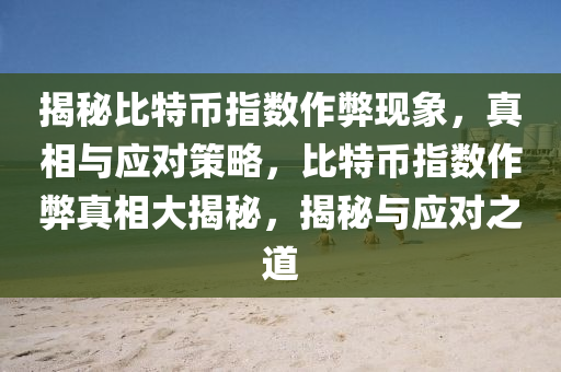 揭秘比特币指数作弊现象，真相与应对策略，比特币指数作弊真相大揭秘，揭秘与应对之道