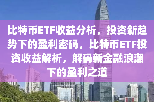 比特币ETF收益分析，投资新趋势下的盈利密码，比特币ETF投资收益解析，解码新金融浪潮下的盈利之道