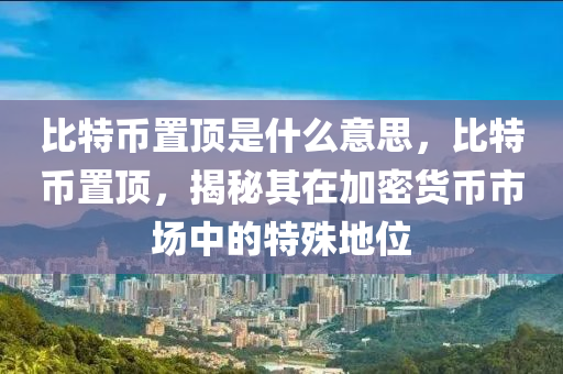 比特币置顶是什么意思，比特币置顶，揭秘其在加密货币市场中的特殊地位