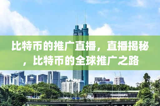 比特币的推广直播，直播揭秘，比特币的全球推广之路