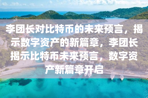 李团长对比特币的未来预言，揭示数字资产的新篇章，李团长揭示比特币未来预言，数字资产新篇章开启