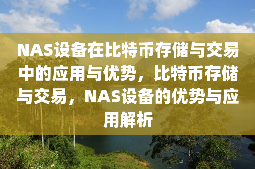 NAS设备在比特币存储与交易中的应用与优势，比特币存储与交易，NAS设备的优势与应用解析