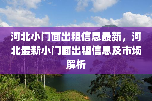 河北小门面出租信息最新，河北最新小门面出租信息及市场解析