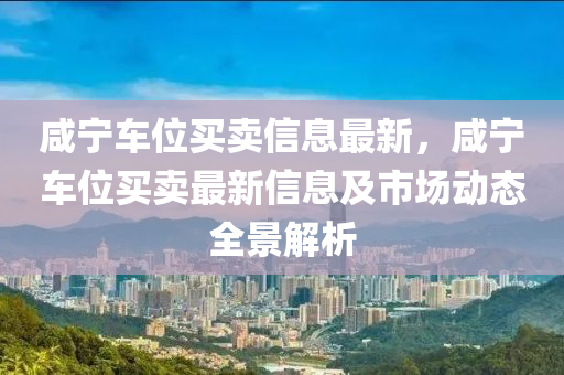 咸宁车位买卖信息最新，咸宁车位买卖最新信息及市场动态全景解析