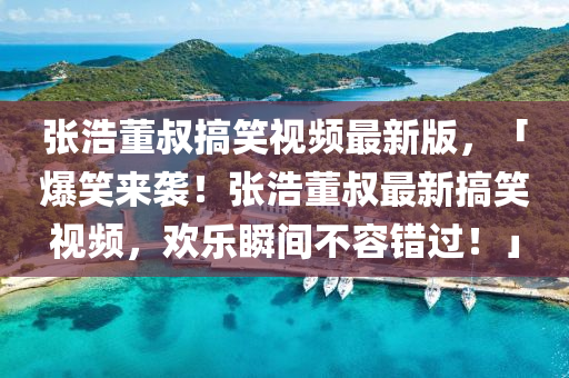 张浩董叔搞笑视频最新版，「爆笑来袭！张浩董叔最新搞笑视频，欢乐瞬间不容错过！」