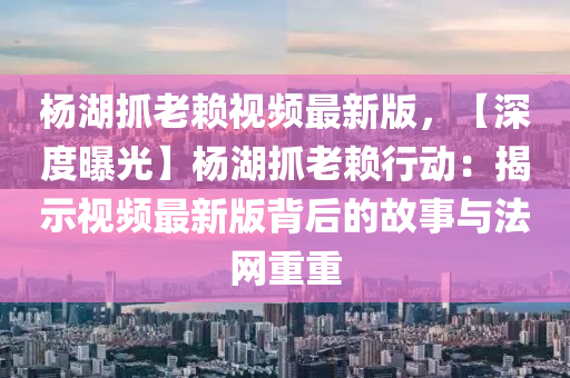 杨湖抓老赖视频最新版，【深度曝光】杨湖抓老赖行动：揭示视频最新版背后的故事与法网重重