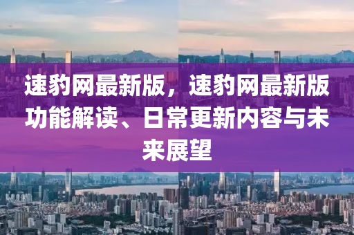 速豹网最新版，速豹网最新版功能解读、日常更新内容与未来展望