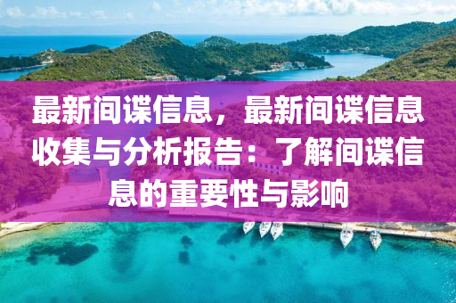 最新间谍信息，最新间谍信息收集与分析报告：了解间谍信息的重要性与影响