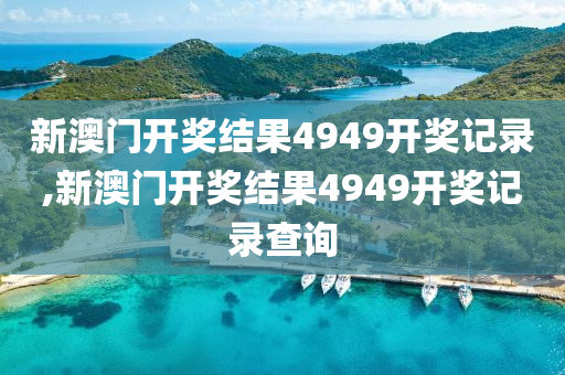 新澳门开奖结果4949开奖记录