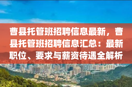 曹县托管班招聘信息最新，曹县托管班招聘信息汇总：最新职位、要求与薪资待遇全解析