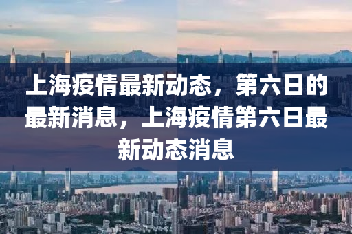 上海疫情最新动态，第六日的最新消息，上海疫情第六日最新动态消息