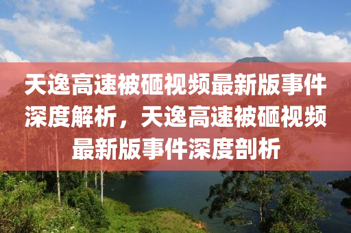 天逸高速被砸视频最新版事件深度解析，天逸高速被砸视频最新版事件深度剖析