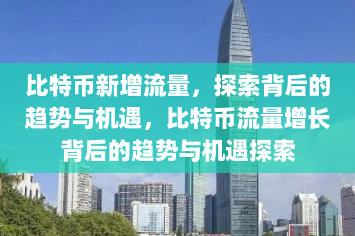 比特币新增流量，探索背后的趋势与机遇，比特币流量增长背后的趋势与机遇探索