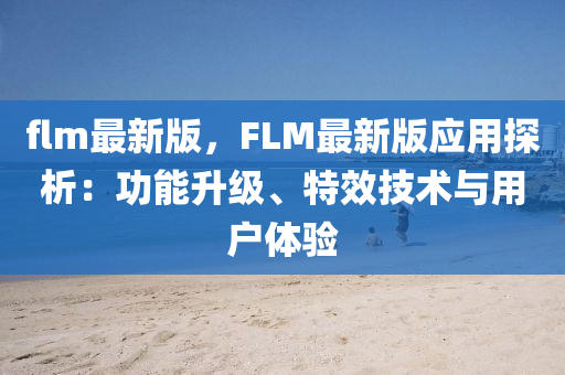 flm最新版，FLM最新版应用探析：功能升级、特效技术与用户体验