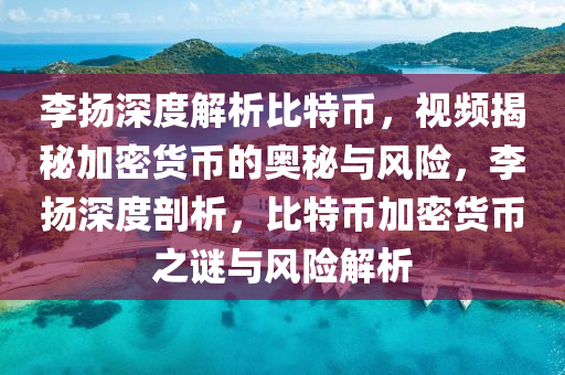 李扬深度解析比特币，视频揭秘加密货币的奥秘与风险，李扬深度剖析，比特币加密货币之谜与风险解析