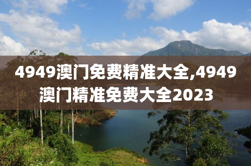 4949澳门免费精准大全,4949澳门精准免费大全2023